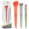 KINGMAS 3Pcs Makeup Brush Set, Foundation, Contour, Concealer, Under Eye & Blusher Kabuki Brushes for Face Blending