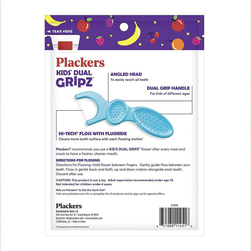 Plackers Kids Flossers 75 Count, Pack of 3