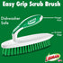 Libman Heavy Duty Scrub Brush Kit, 3 Different Brushes for Household Use, Easy Grip Tub Scrubber & Tile Brush