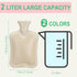 Hot Water Bottle, Fythao Rubber Hot Water Bottle for Pain Relief, Hot Water Bag for Cramps, Bed Warmer for Hand Feet