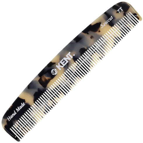 Kent 7T TW All Fine Tooth Pocket Comb for Men, Handmade Hair Comb for Everyday Grooming and Styling
