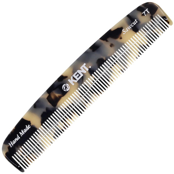 Kent 7T TW All Fine Tooth Pocket Comb for Men, Handmade Hair Comb for Everyday Grooming and Styling
