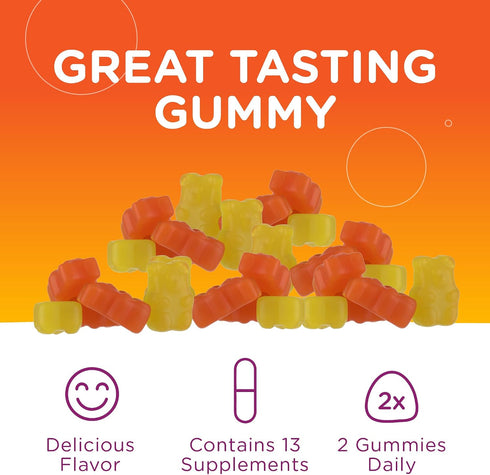 Gummy 13 (60 Gummies) D3, Gummies Zahler - Chapter One Kids Multivitamin with Vitamins & Nutrients Flavored - Certified