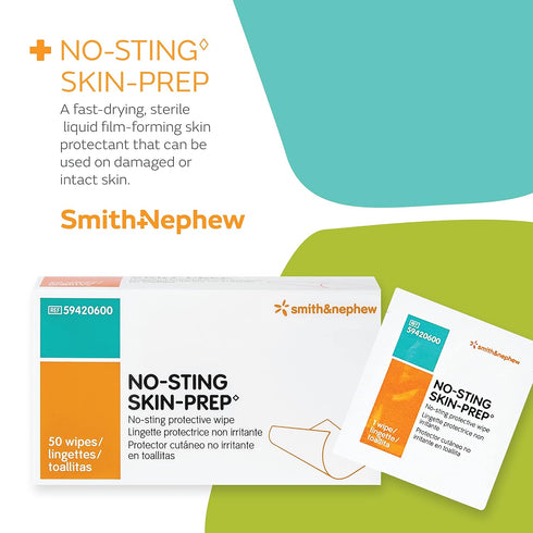 Smith & Nephew No-Sting Skin Prep Wipes, Box of 50 (UN59420600)