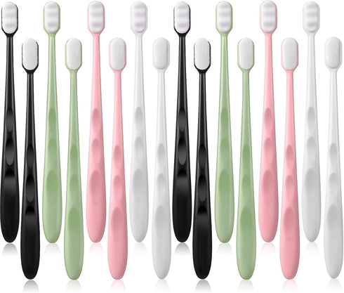 16 Pieces Extra Soft Micro-Nano Toothbrush, Manual Toothbrushes for Sensitive Teeth, 2 Styles
