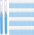 Patelai 100 Pieces Braces Brush, Interdental Brush Toothpick for Dental Hygiene, Sky Blue, 0.53"x0.1"