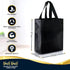 Nush Nush Medium Black Gift Bags, Set of 12 Reusable with Handles, Ideal for Birthday and Party Favor Bags