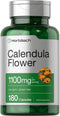 Horbaeach Calendula Flower Capsules 1100mg | 180 Count | Non-GMO Herbal Supplement