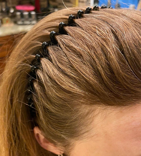 Wavy Headbands, Plastic Skinny Thin Non-Slip Flexible Hair Bands, Simple Hoops Hair Accessories for Women and Men