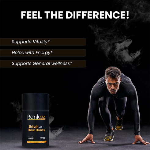 RANKAZ 30 Natural Shilajit Honey Sticks Organic - Sticks, Shilajit Honey Fulvic Acid and Trace Minerals
