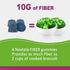 Fiber Gummies 10g Prebiotic Fiber Supplement, Sugar Free, Probiotics & 100mg Betaine for Digestive Health, 120ct