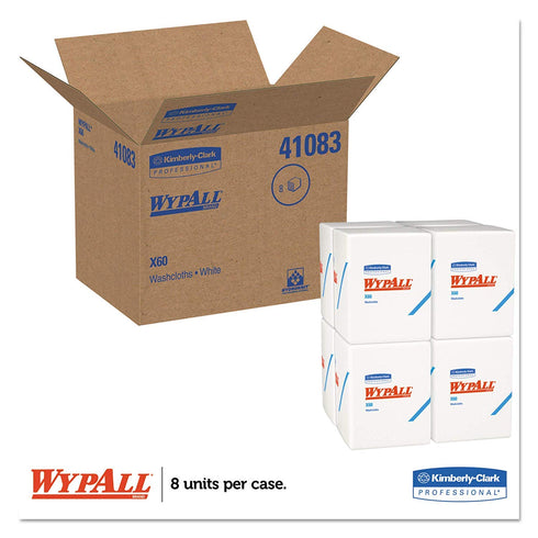 KCC41083 X60 12 1/2 10, Wypall - KIMBERLY CLARK Wypall Washcloths, X White