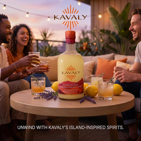 Kavaly 750 ml Non Alcoholic Kava Drink, Premium Alcohol Free Kava Infused Spirit for Social Rituals and Mocktails
