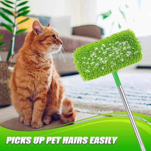 Set of 4 Reusable Microfiber Mop Pads, Compatible with Swiffer Sweeper, Washable Wet Mopping Cloth Refills