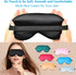 Silk Eye Mask Sleeping Blindfold for Nap, Adjustable Sleep Cover, Blackout Eye Shade for Travel