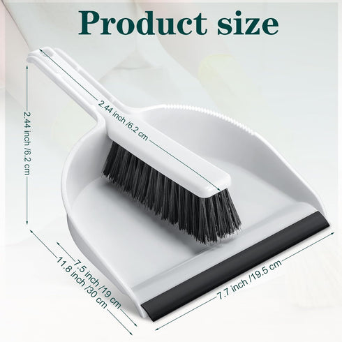 Zubebe 6 Pcs Mini Dustpan and Brush Set, Small Broom and Dustpan Set Small Cleaning Brush Portable Hand Broom and Dustpan Set for Home Office Kitchen Table Desktop Floor Cleaning Supplies by Zubebe