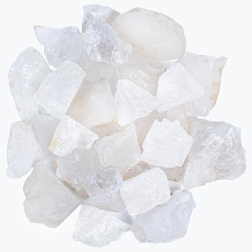 Crocon Clear Quartz Rough Bulk Natural Stone Raw Gemstone for Tumbling, Cabbing, Polishing, Energy Generator, Chakra