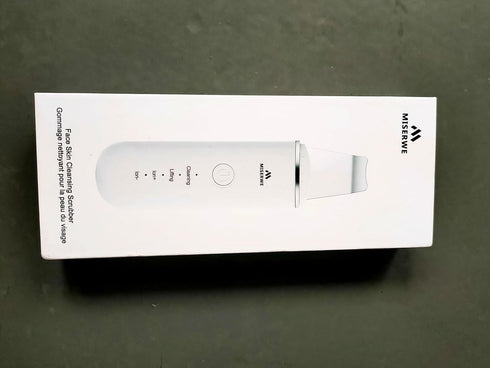 Skin Scrubber Face Spatula - Facial Scrubber for Deep Cleansing, Blackhead Remover, Pore Cleaner with 4 Modes (White)