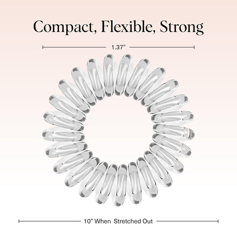 Kitsch Spiral Hair Ties for Women, 8 pcs, No Crease Hair Tie, Coil Hair Ties for Thick and Thin Hair, No Damage