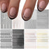 Line Nail Art Stickers, 3D Curved Lines Decals, Gold Silver Black Adhesive Tapes for French Nail Design, 8 Sheets