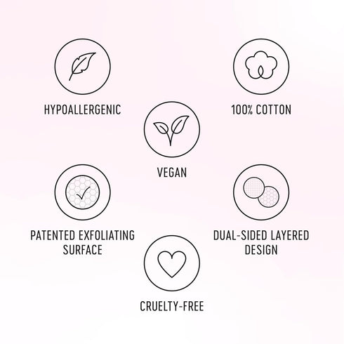 Swisspers Premium 100% Natural Exfoliating Cotton Pads, Hypoallergenic Rounds for Face and Eye Cleansing, 80 Count