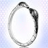 Romi Male Penis Ring Stainless Steel Cockrings Smooth Snake-Shaped Delay Glans Ring Testicles Stimulates Erection