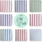 YIKUSO 8-Pack Ultra-Fine Microfiber Kitchen Towels, 7-Inch Square with 8 Clips & Multiple