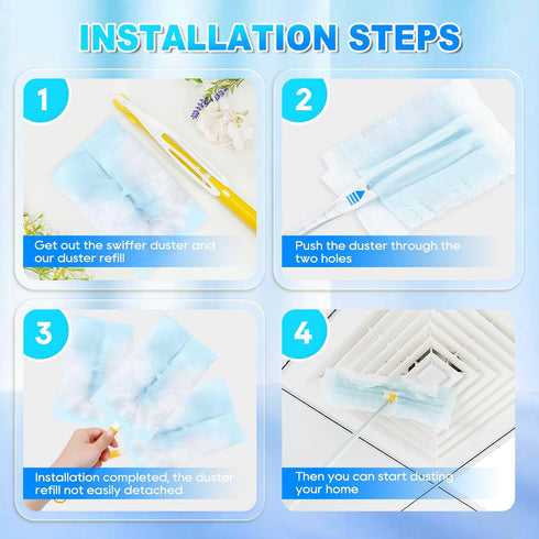 Duster Refill Compatible with Swiffer Hand Duster - Unscented Heavy Duty Disposable Refills for Cleaning (20 Count)