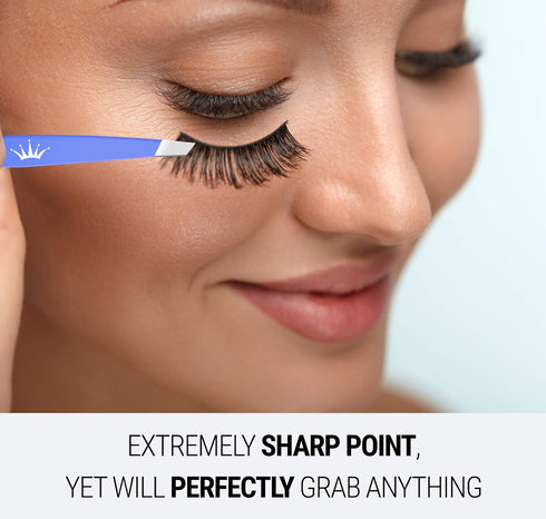 Majestic Bombay Slant Tweezers for Women and Men, Precision Surgical Tweezers for Splinter, Ticks, Eyebrows
