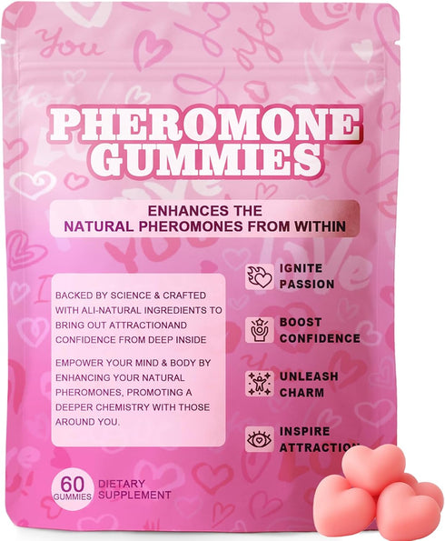 WOVOEO Pheromone Gummies for Women, with Slippery Elm- Enhance Your Confidence & Attraction