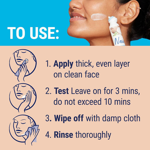 NAIR Prep & Smooth Face, Exfoliating Facial Hair Removal Cream for Women, Sensitive with Collagen for Skincare