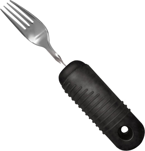 Rehabilitation Advantage Easy Grip Fork with Built-up Handle, Black