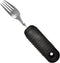 Rehabilitation Advantage Easy Grip Fork with Built-up Handle, Black