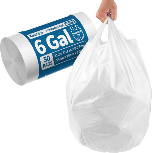 Small Trash Bags with Handles - Ocean Plastic Upcycling - Plastic Garbage