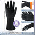 Hushee 24 Pcs Reusable Kitchen Dishwashing Gloves, Heavy Duty Coral Velvet Kitchen Dishcloth, Non-Slip Black Rubber