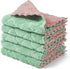 kimteny Cleaning Cloths Kitchen Towels, Microfiber Washcloths, Lint Free Reusable Dishcloths, Pack of 5 (Pink-Green)