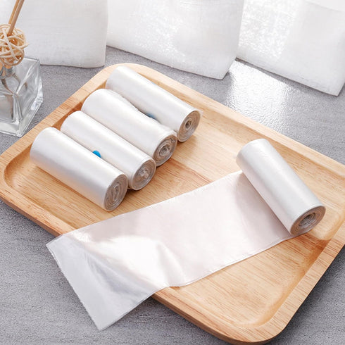 100 Pack Small Garbage Bags, White Odorless Liners for Desktop Trash Cans