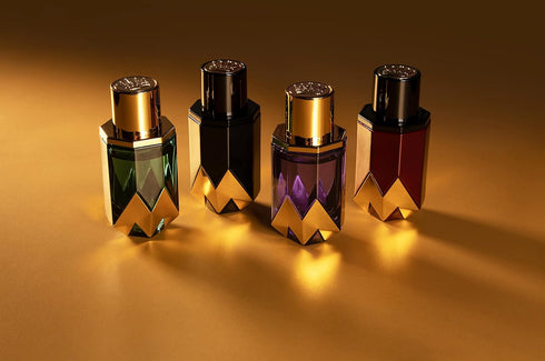 The King and Queen Collection Gift Set for Him and Her - Includes 4 Original Scents: Onyx, Garnet, Amethyst, Jade - 4 pc