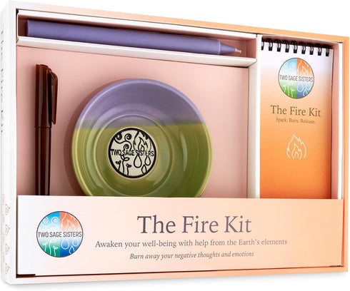 The Fire Kit - Burn Negative Thoughts for Stress Relief and Healing - Give the Gift of Peace of Mind - Self Care Kit By