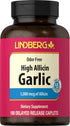 Lindberg High Allicin Garlic Supplement 5000mg, 100 Caplets, Odorless Garlic, Non-GMO, Gluten Free