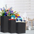 QIELSER 12 Pack Black Gift Bags with Ribbon Handles, Kraft Paper Gift Bags with Tissue Paper in 3 Sizes for Parties
