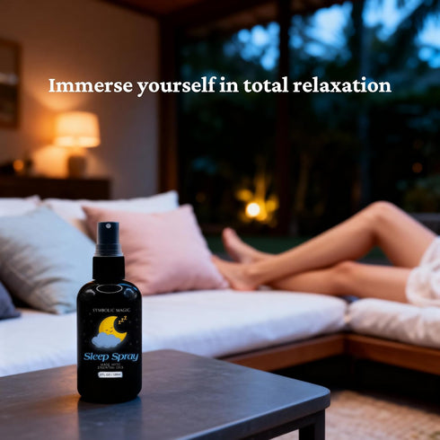 Symbolic Magic 4oz Sleep Spray Calming Lavender and Essential Oils, Pillow Mist for Deep Sleeping, Aromatherapy