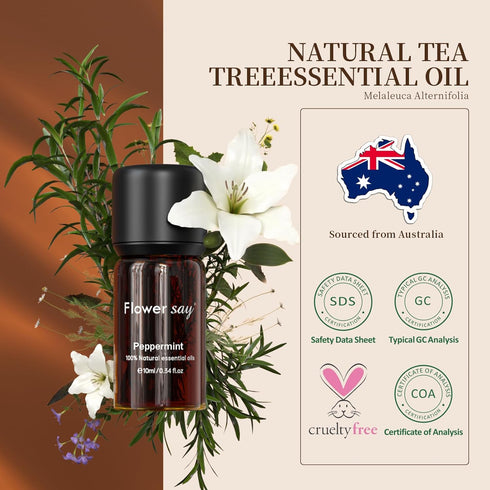 Peppermint Essential Oil 0.34Oz - 100% Pure Undiluted Premium Therapeutic Grade Essential Oil