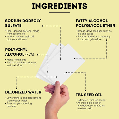 ECO ROOTS Laundry Detergent Sheets, 64 Loads, Unscented Liquidless Travel Size Laundry Strips