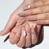 Stiletto Press on Nails, Pink Ballet Almond Nails with Diamond Camellia Designs, 10pcs Handmade Acrylic Fake Nails