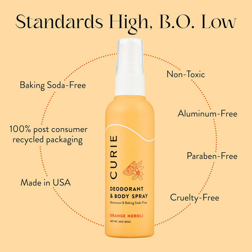 Pack (3pk) Curie Whole Body Deodorant - OG Spray Variety - Aluminum Free, Natural, Paraben Free, Cruelty Free, Vegan