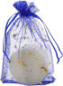 100Pcs 4x6 Inches Sheer Organza Drawstring Pouches with Stars and Moon for Wedding Party Favors