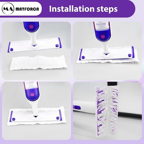 10 Pack Disposable Power Mop Pads Refills for Swiffer PowerMop Multi-Surface Replacement Mopping Pads
