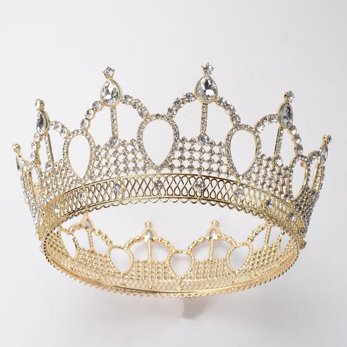 Royal Queen Crown for Women: Gold Birthday Crowns Crystal Cake Crown Topper Party Pageant Tiara Hair Accessories