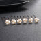 Kercisbeauty Bridal Hair Piece - Wedding Pearl Hair Pins with Rhinestones for Updos, Set of 6, Rose Gold
